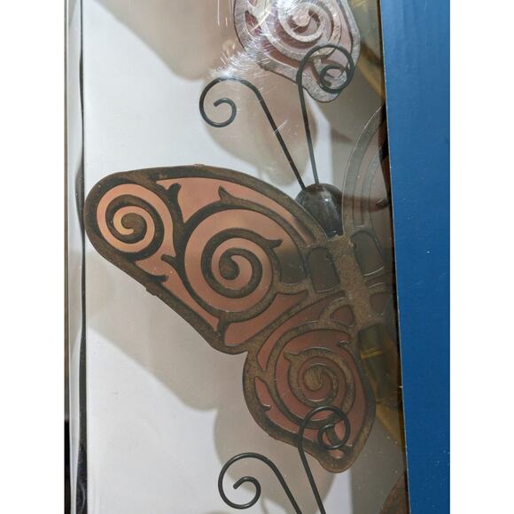 Pier 1 Umbrella Pole Light Battery Op 5Ft Cord 3 Butterfly Lights 6 Hr Timer NIB - Picture 2 of 7